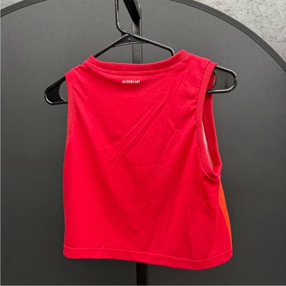 Adidas Farm Rio Tie Dye Tank Women's Pink Red and Orange Crop Top - Picture 6 of 6